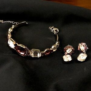 Swarovski Crystal Bracelet and Earring Set